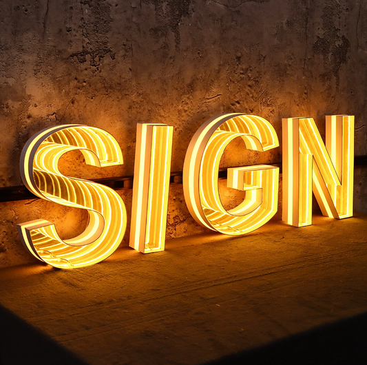 Custom Infinity Mirror Sign,LED Track Channel Letters,3D Infinity Mirror Sign,Custom Led Sign For Business