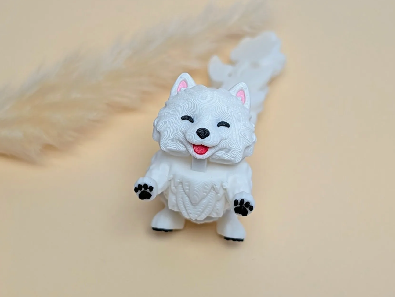 Flexi Long Tail Samoyed Dog - Strong Joints