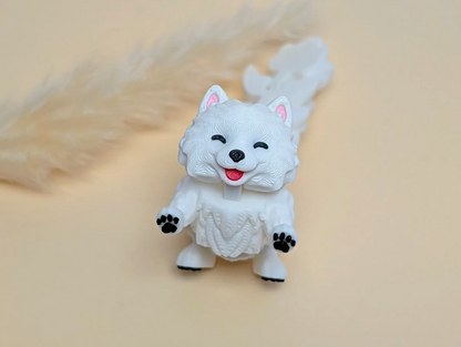 Flexi Long Tail Samoyed Dog - Strong Joints