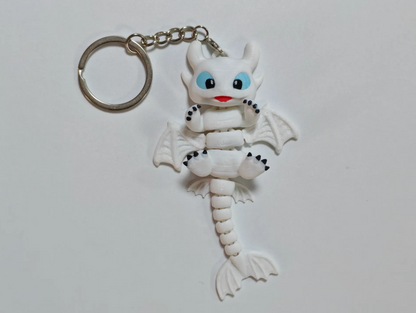 Toothless Light Fury, articulated keychain