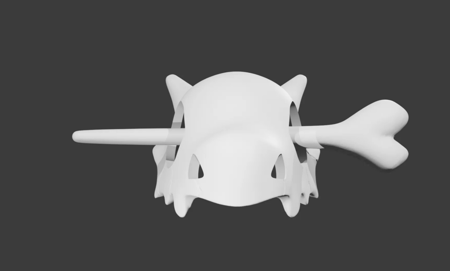 Cubone Skull Hair pin