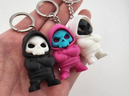 Street Skull Keychains – Action Toy Hoodie Figures