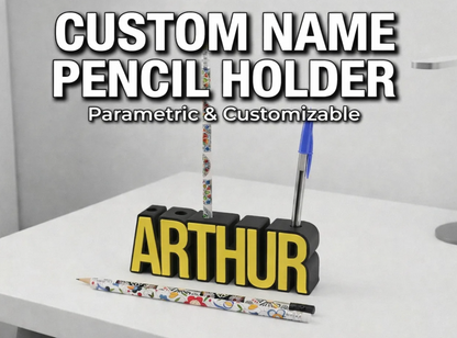 Custom Name Pencil Holder - CUSTOMIZABLE