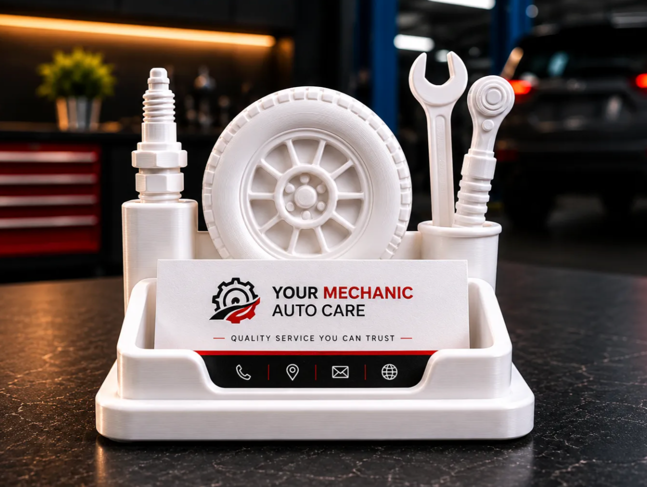 Mechanic Business Card Holder