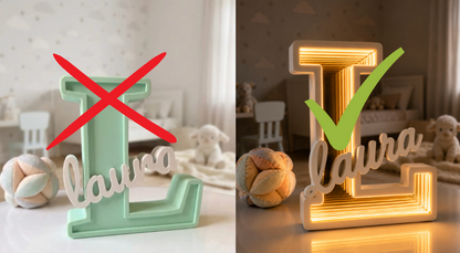 Infinity Mirror Initial Letter with Custom Name
