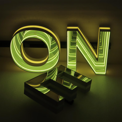 Custom Infinity Mirror Sign,LED Track Channel Letters,3D Infinity Mirror Sign,Custom Led Sign For Business