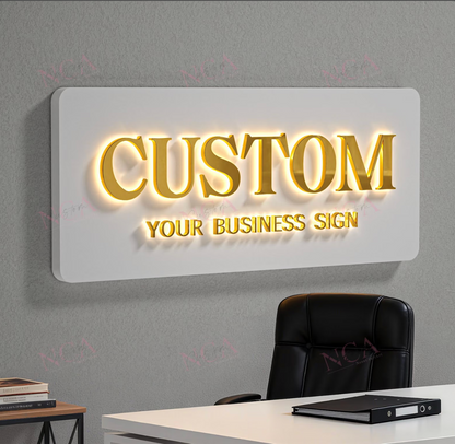 3D Backlit Sign, Business LOGO Sign,Custom logo Sign,Beauty Salon Sign,3d letter sign,Custom backlit sign,Wall logo sign,3D logo,Custom sign