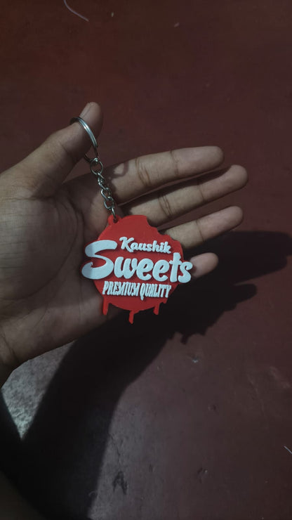 3D Printed Promotional Keyrings | Custom Logo Merchandise | Business Branding Gifts